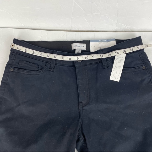 NWT‎ Liz Claiborne Black Classic Skinny Jeans Size 12 Flex Fit - Picture 12 of 14